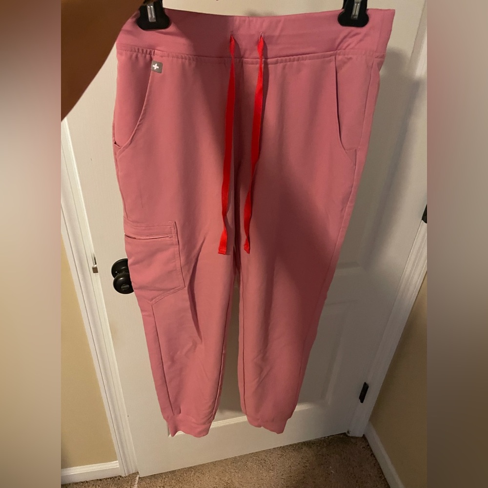 FIGS Chalk Pink Scrub Joggers